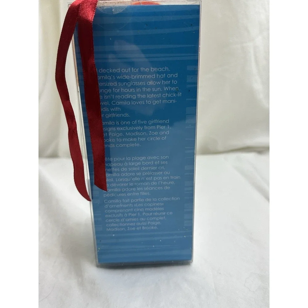 New Pier One Hand Blown Glass Camila Collectible Christmas Ornament Girlfriend
